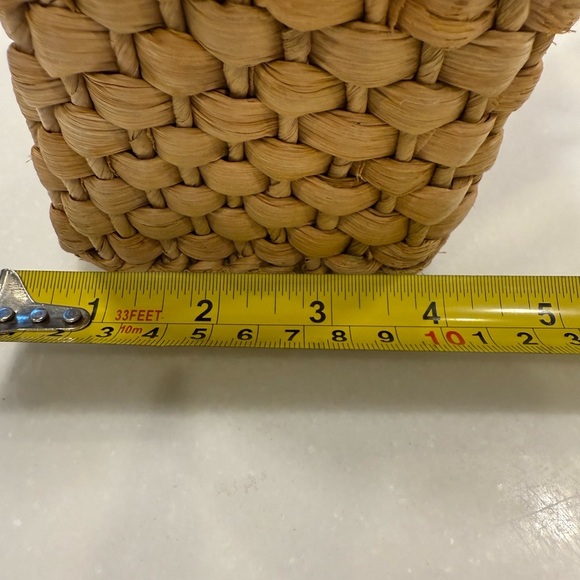 Michael Kors Santorini Raffia & Cognac Leather Woven Shoulder Bag EUC - Picture 10 of 12